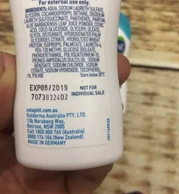 Một số dòng cetaphil có thông tin hạn sử dụng